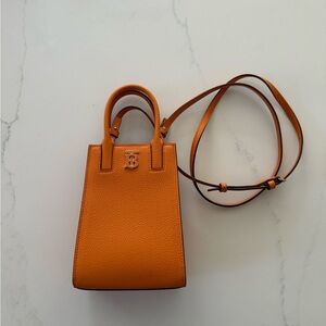 Burberry Orange Micro Frances Shoulder Bag